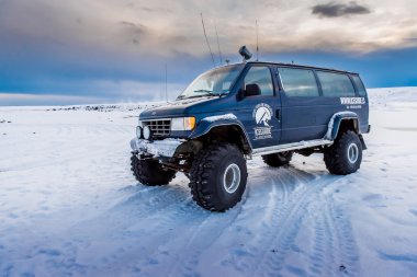 jokulsarlon buz lagün kamyonette