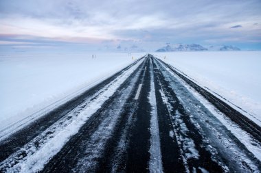 Open frozen road clipart