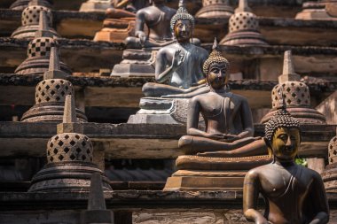 Buddha statues in  temple