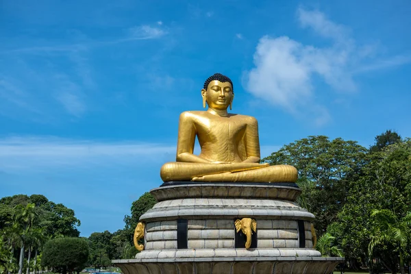 Gyllen Buddha-statue – stockfoto