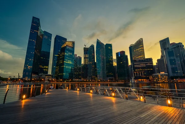 Hermoso horizonte de Singapur — Foto de Stock