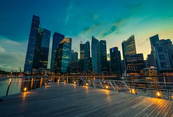 Hermoso horizonte de Singapur —  Fotos de Stock