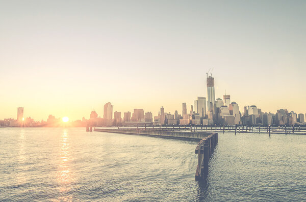 Sunrise over New York, Manhattan, NYC, USA