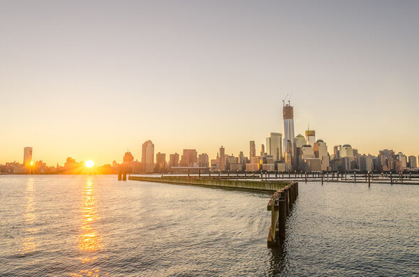 Sunrise over New York, Manhattan, NYC, USA