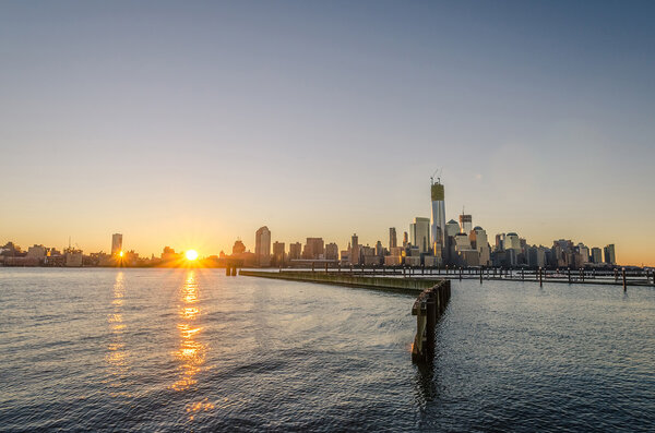 Sunrise over New York, Manhattan, NYC, USA