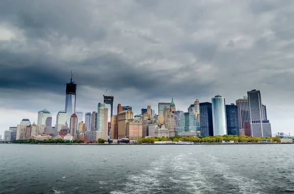 Panorama Manhattanu přes hudson river — Stock fotografie