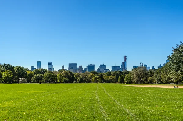 Centralny z widokiem na manhattan — Zdjęcie stockowe