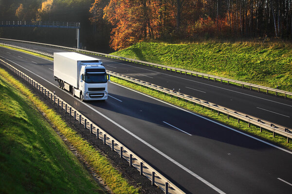 Truck on the road