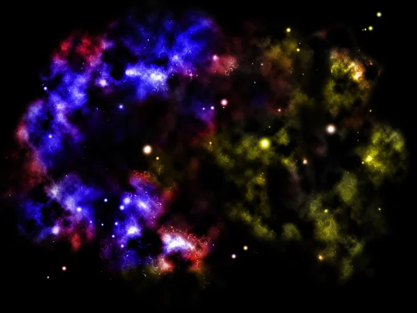 Красочная космическая туманность — стоковое фото