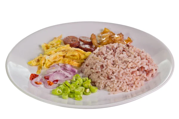 Rice Mixed with Shrimp paste — Stock Photo, Image