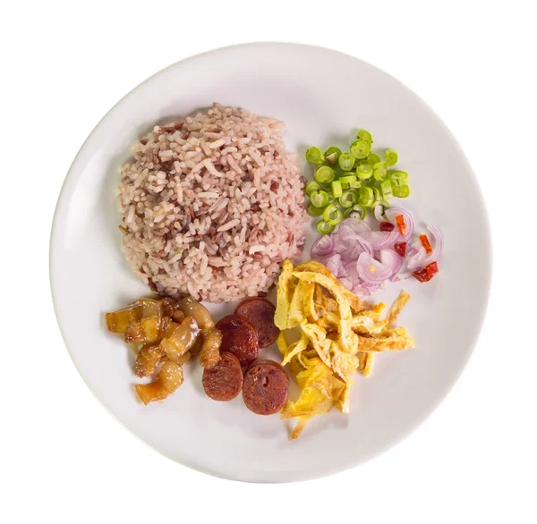 Rice Mixed with Shrimp paste — Stock Photo, Image