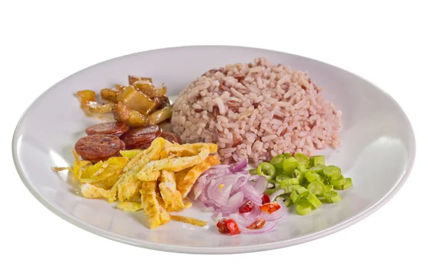 Rice Mixed with Shrimp paste — Stock Photo, Image