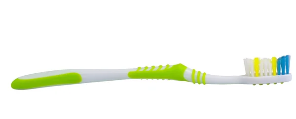 Nova escova de dentes verde Imagens Royalty-Free