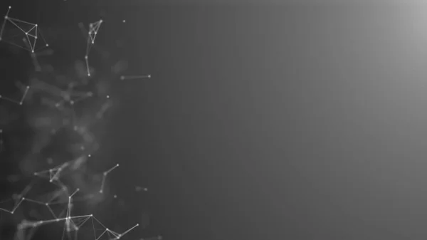 Nanoteknologi abstrak plexus Warna abu-abu latar belakang, jejaring mulus sosial media dengan salinan ruang animasi di sempurna loop uhd 4k 3840 2160 Stok Foto