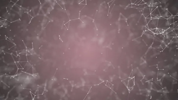 Besar data visualisasi, abstrak nanoteknologi warna merah muda plexus latar belakang, mesh nanoteknologi jaringan global dengan salinan ruang animasi di sempurna uhd 4k 3840 2160 Stok Foto