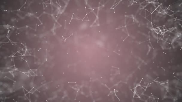 Μεγάλη οπτικοποίηση δεδομένων, αφηρημένη νανοτεχνολογία Ροζ χρώμα πλεξιγκλάς φόντο, πλέγμα νανοτεχνολογίας παγκόσμιο δίκτυο με αντίγραφο χώρο κινουμένων σχεδίων σε τέλειο βρόχο uhd 4k 3840 2160 — Αρχείο Βίντεο
