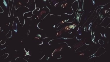 Yanardöner metalik canlı renk yüzeyi hareket eden dalgalarla. Sıvı desenli holografik arkaplanı kavra. 4K içinde döngü 3D görüntüleme.