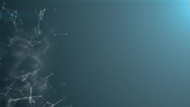 Nanotechnologie abstraktní plexus DeepSkyBlue barevné pozadí, bezešvé sítě sociálních médií s kopírovacím prostorem animované v dokonalé smyčce uhd 4k 3840 2160 — Stock video