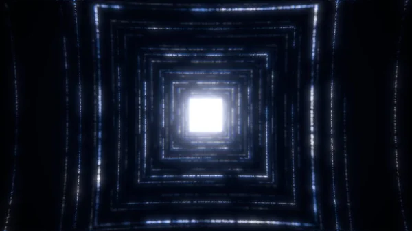 Hypnotic Square Endless Tunnel vj edm musik audiovisuell klubb händelse animation dans energi parti video dj loop film 3d render 4k. — Stockfoto