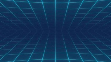 Geleceksel şebeke arka planı, teknolojiyle ilgili tasarımlar, sunumlar veya derinlik ve perspektif gösteren sanal ortamlar için mükemmel.