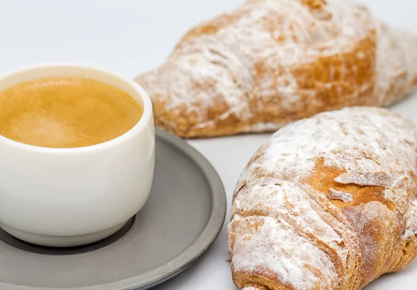 Koffie en croissants 4 — Stockfoto