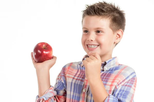 Chid with apple 2 — Stock Photo, Image