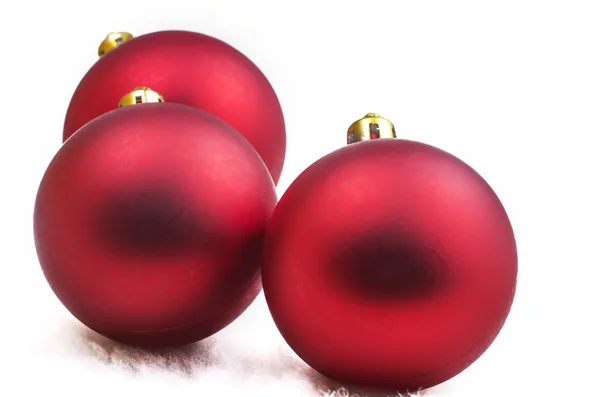 Palle rosse di Natale — Foto Stock