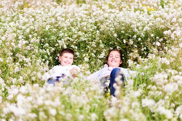 Playing among the flowers 20 — Stock Photo, Image