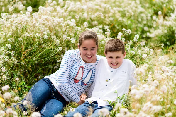 Playing among the flowers 22 — Stock Photo, Image