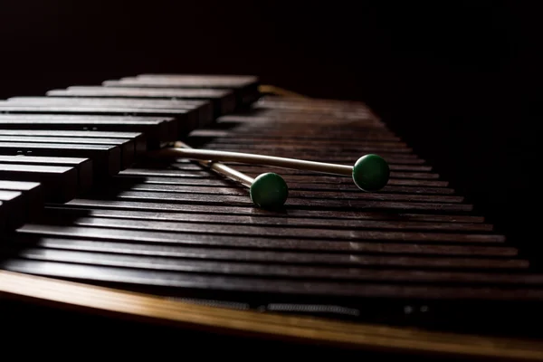 Xylophone with two mallets Royalty Free Stock Images