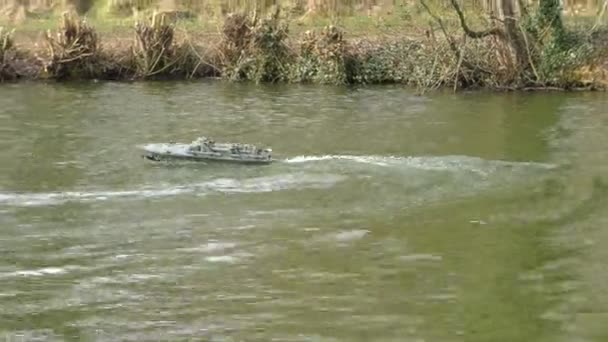 Modelo de barco de torpedo — Vídeo de Stock