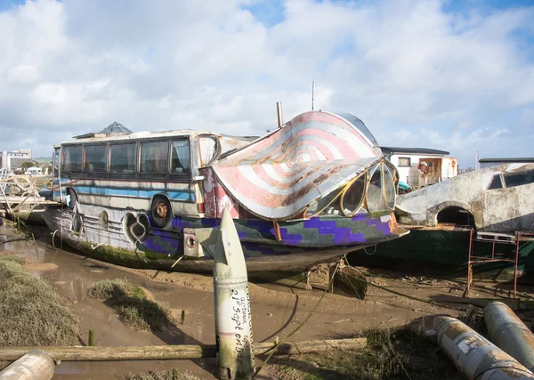 Bus House Boat — Stock Photo, Image