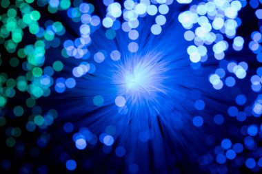 Mavi ve yeşil bokeh ışıklar