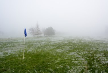 Foggy Golf Course clipart