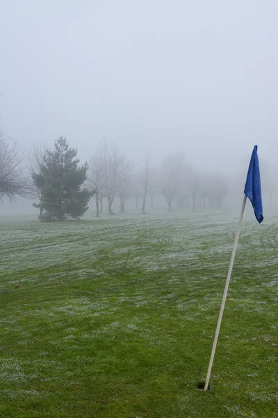 Frostiga golfbana — Stockfoto