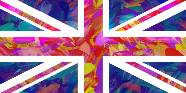 Renkli Union Jack — Stok fotoğraf