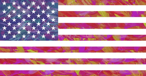 American Flag Colorful — Stock Photo, Image