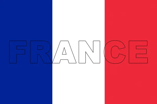 Francia en una bandera — Foto de Stock