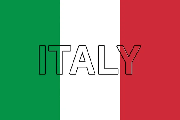 Olaszország nemzeti lobogója — Stock Fotó