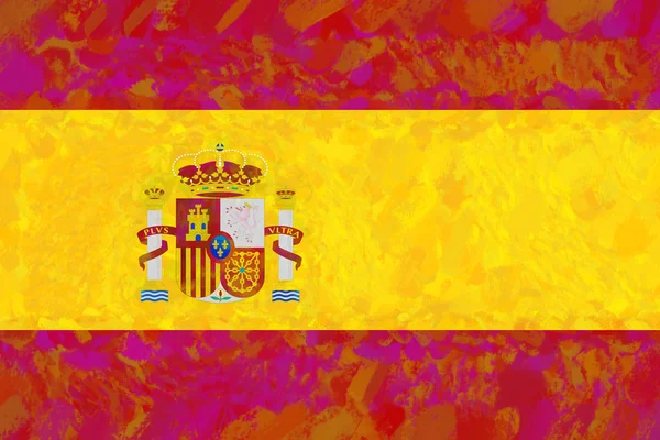 Flagge Spaniens bunt — Stockfoto