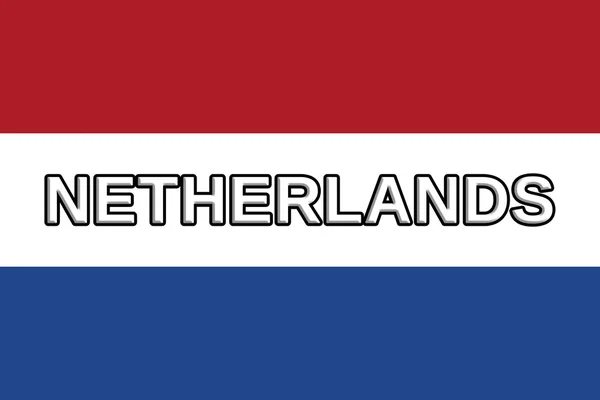 Flag of The Netherlands Text — Stock Photo, Image