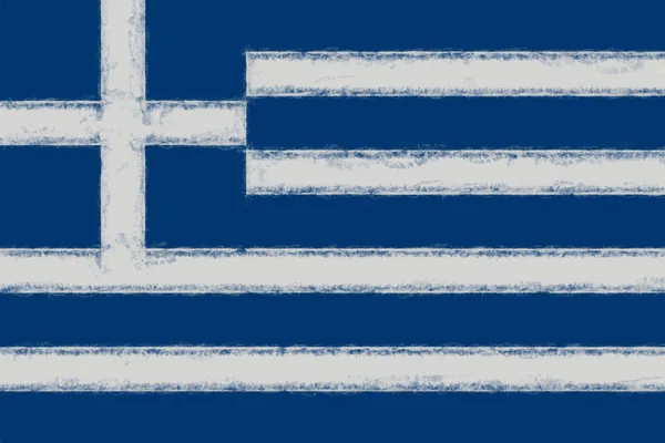 Yunan bayrağı lekeli — Stok fotoğraf