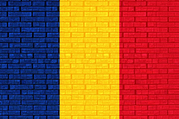 Flagga Rumänien gjort att gilla Graffiti — Stockfoto