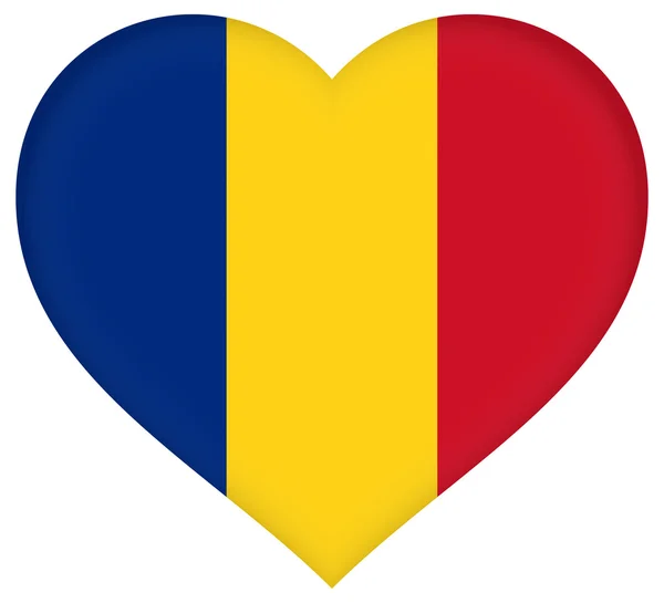 Bandera de Romania Heart — Foto de Stock