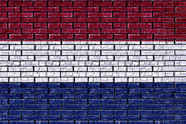 Flagge der Niederlande Graffiti. — Stockfoto