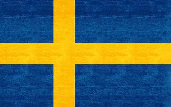 그런 지 스웨덴의 국기 — 스톡 사진