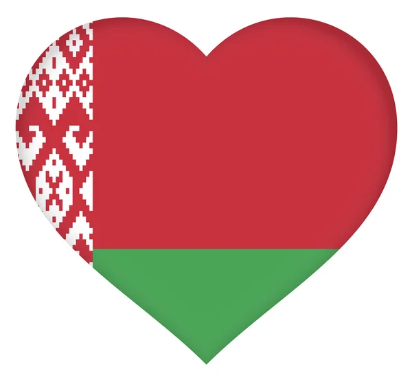 Beyaz Rusya kalp bayrağı — Stok fotoğraf