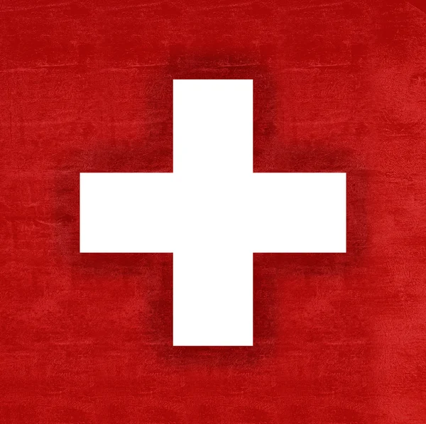 Drapeau de la Suisse Grunge — Photo