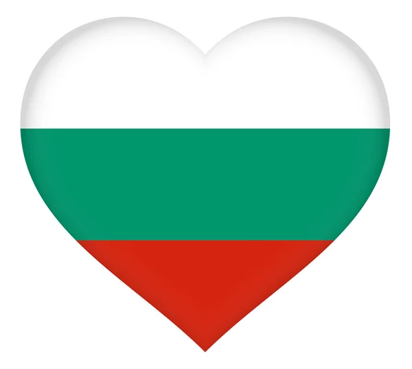 Szív Bulgária zászlaja — Stock Fotó