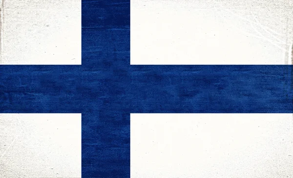 Флаг Финляндии Grunge — стоковое фото